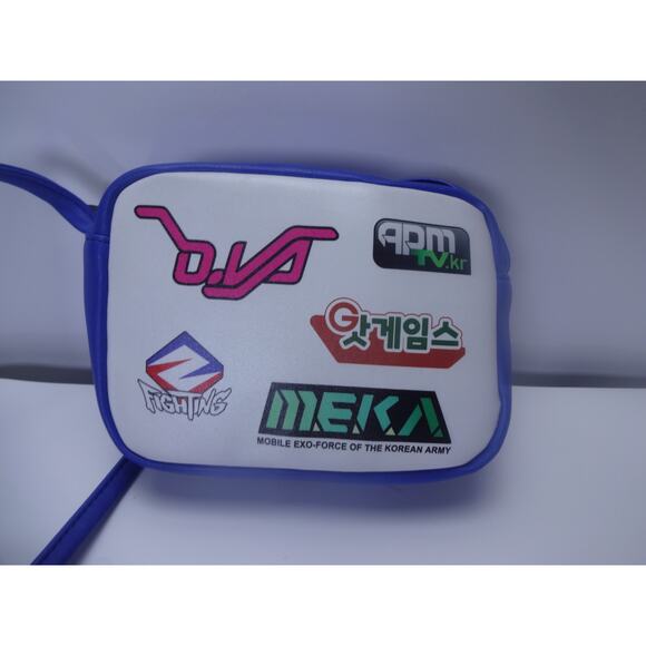 Overwatch D.Va Crossbody Bag by Bioworld Blue Shoulder Purse - Picture 3 of 10